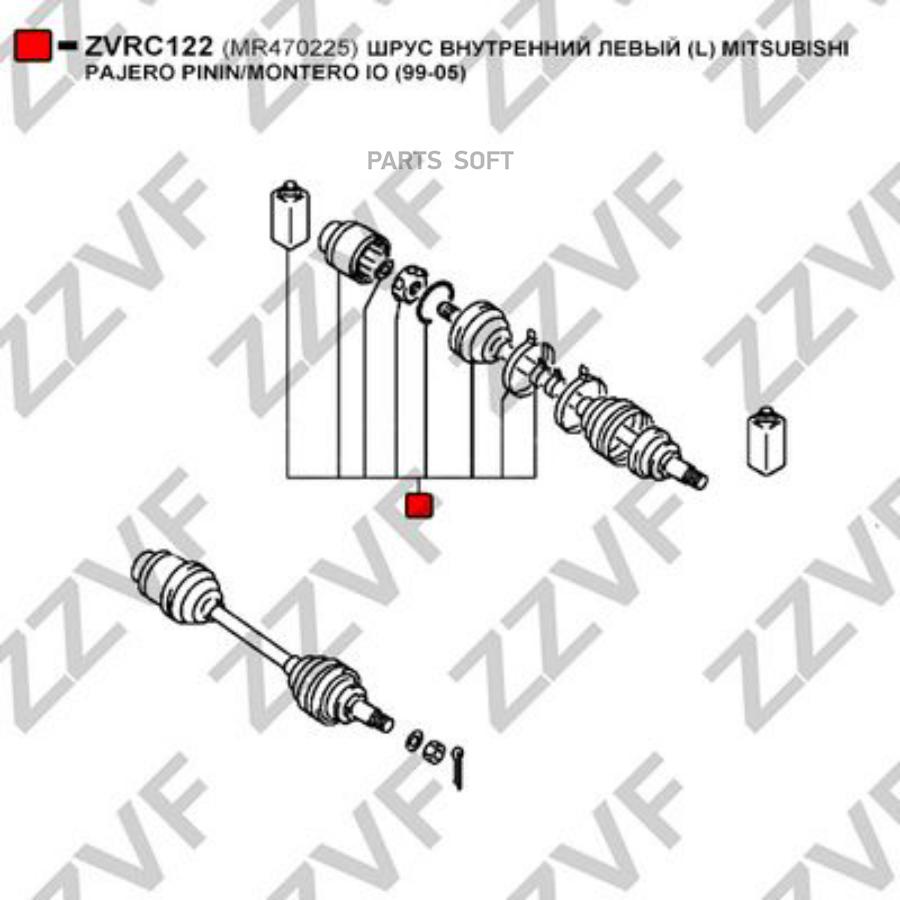 Шрус Внутренний Левый ZZVF ZVRC122