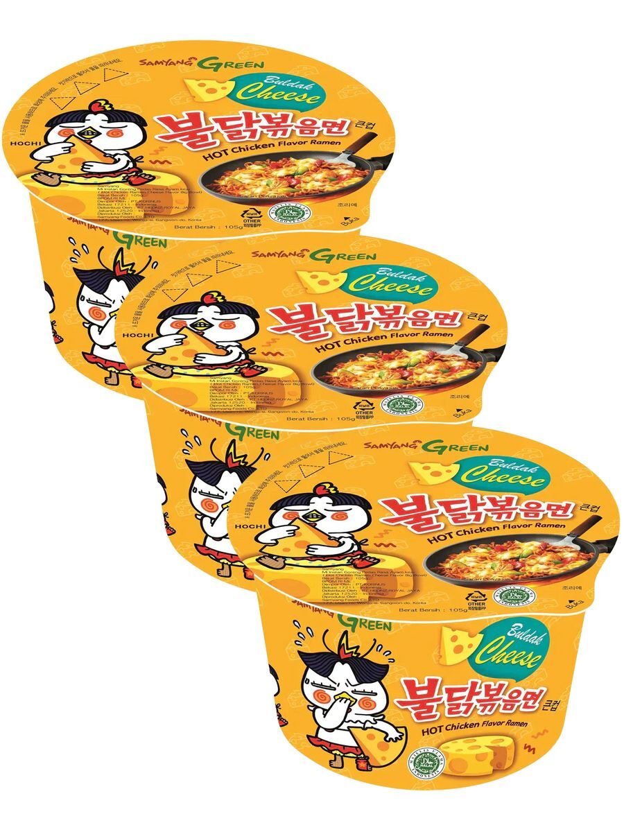 

Лапша пшеничная SamYang со вкусом острой курицы и сыра 105 г х 3 шт