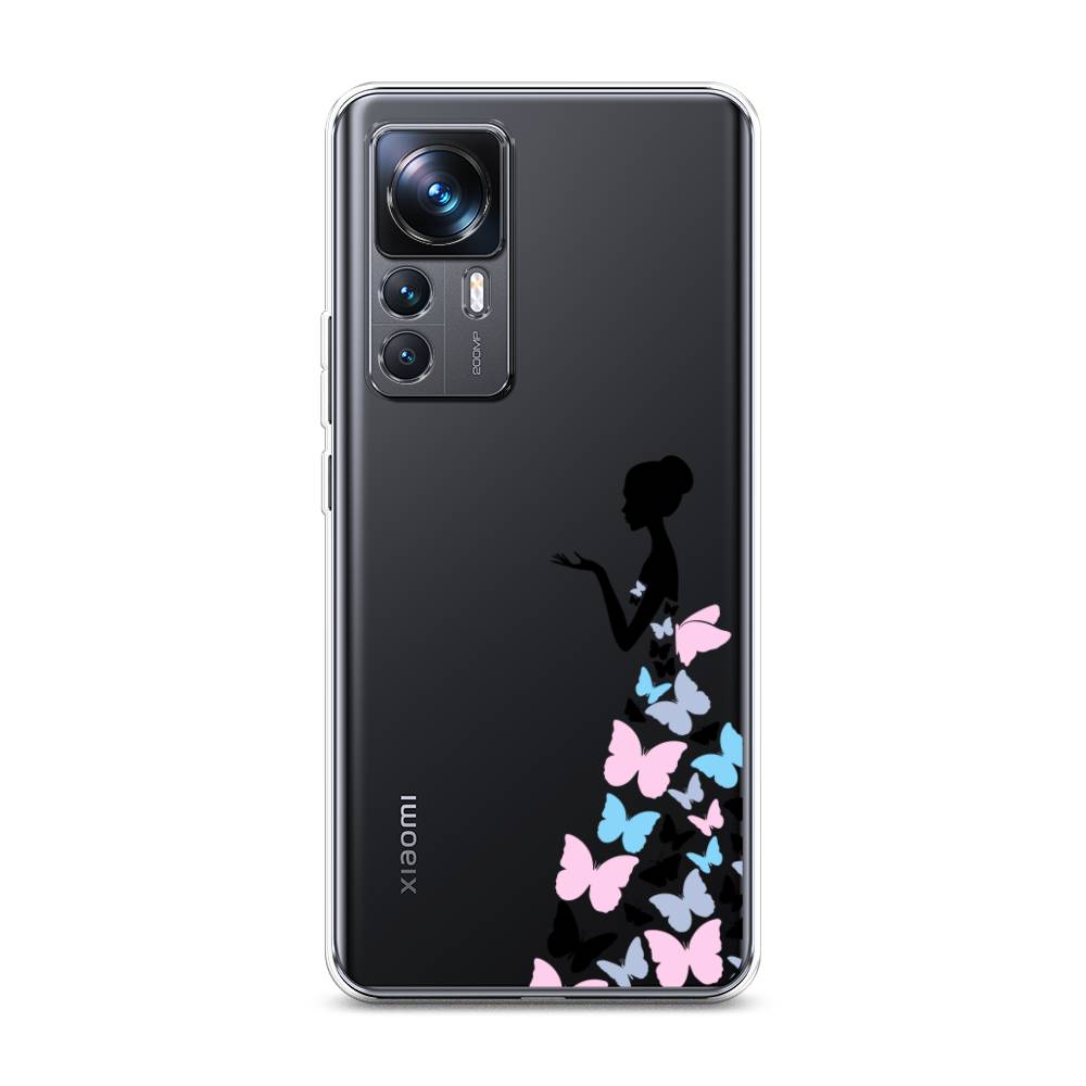 

Чехол Awog на Xiaomi 12T Pro / Сяоми 12T Про "Платье из бабочек", Белый;розовый