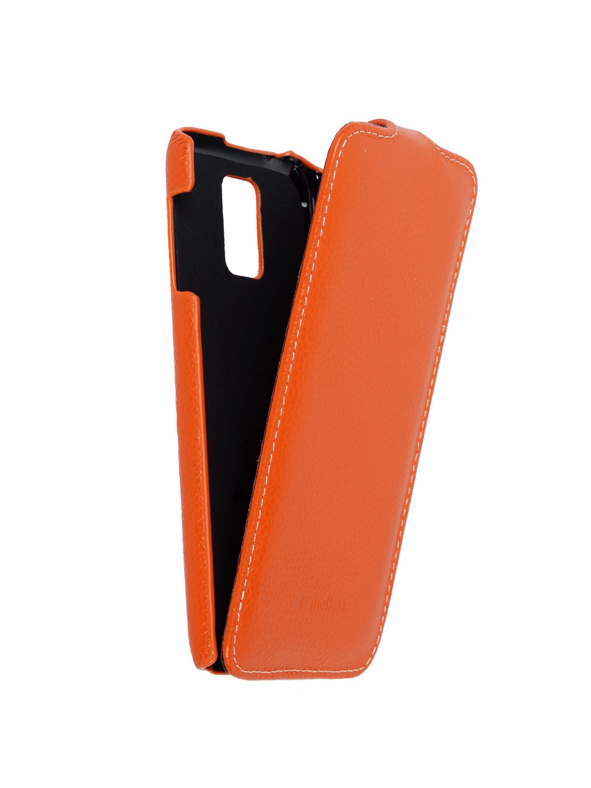 

Чехол-флип Melkco для Samsung Galaxy S5 Mini - Jacka Type, оранжевый, кожаный