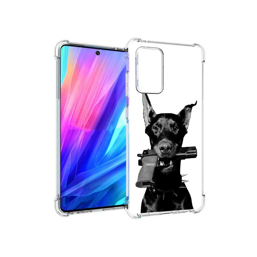 Чехол MyPads Tocco для Samsung Galaxy A52 доберман с пистолетом (PT158660.526.331)