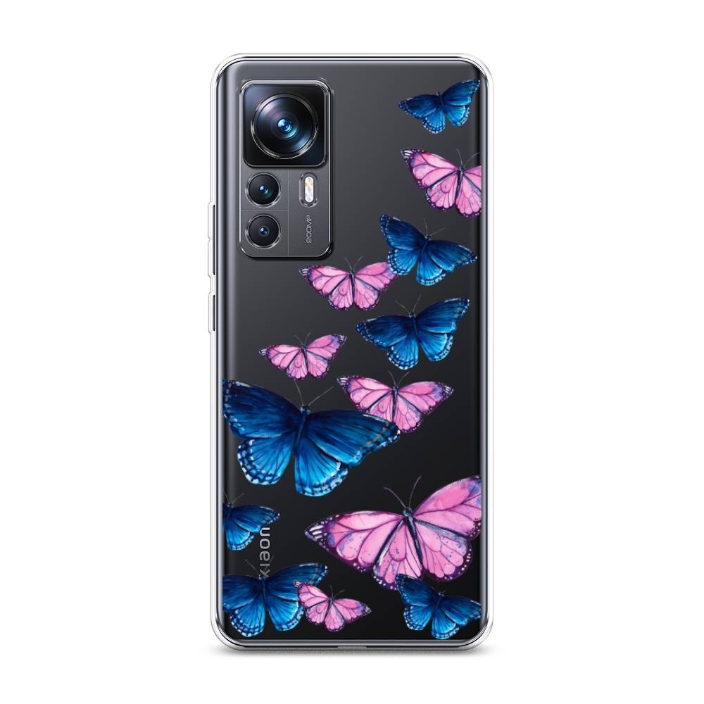 

Чехол Awog на Xiaomi 12T Pro / Сяоми 12T Про "Полет бабочек", Синий;черный;розовый