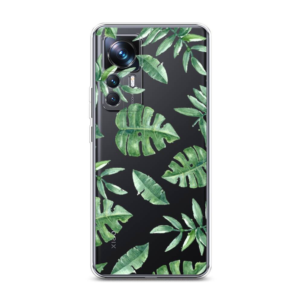 

Чехол Awog на Xiaomi 12T Pro / Сяоми 12T Про "Нарисованные пальмовые листья", Зеленый