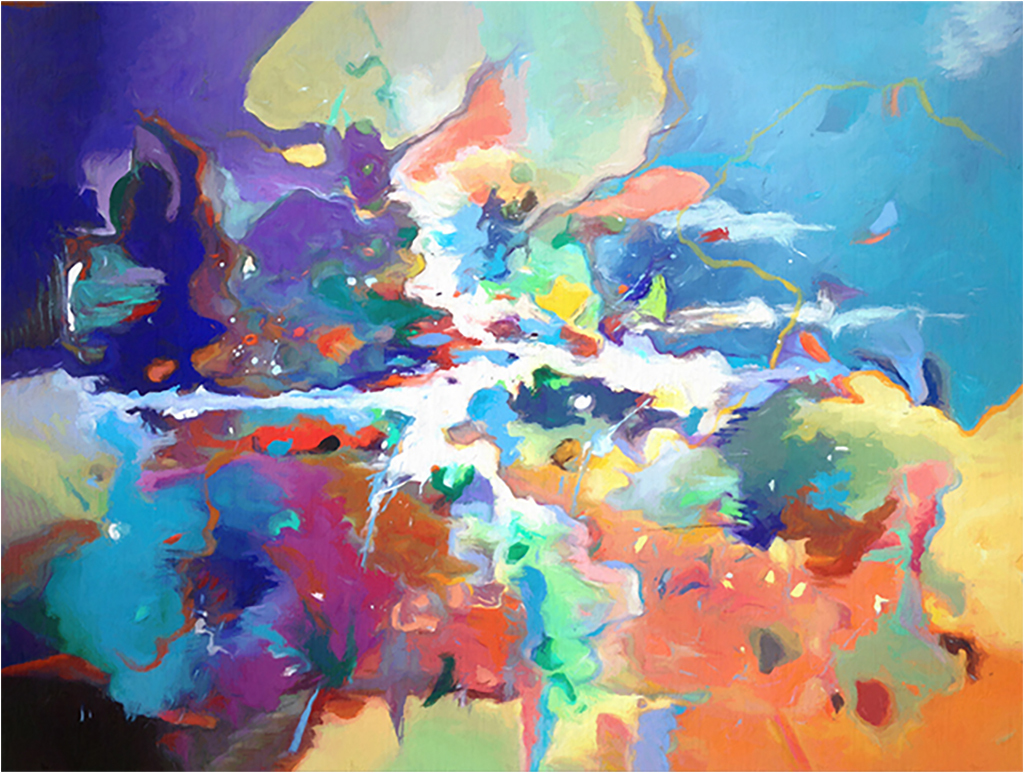 

Картина на холсте с подрамником ХитАрт Кляксы 60x42 см, 1261