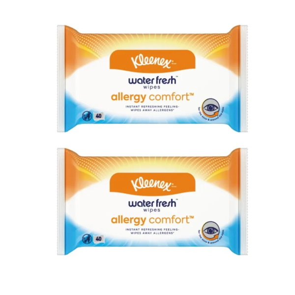 Влажные салфетки Kleenex Allergy Comfort 40 шт/уп,2 уп