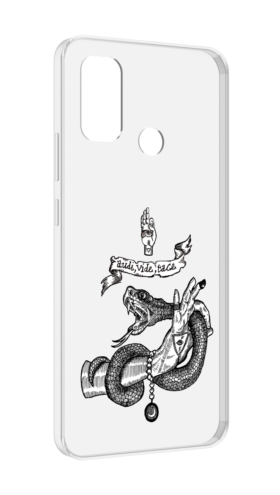 

Чехол MyPads змея на руке рисунок для UleFone Note 10P/Note 10, Прозрачный, Tocco