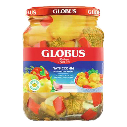 

Патиссоны Globus маринованные 680 г