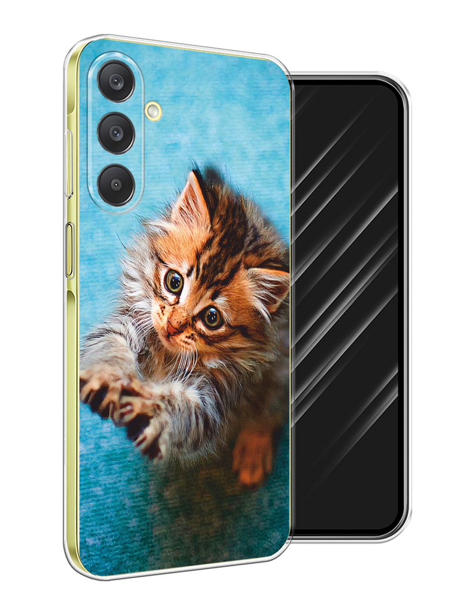 

Чехол Awog на Samsung Galaxy A26 5G "Котенок просит есть", Бирюзовый;коричневый;белый, 2110750-1