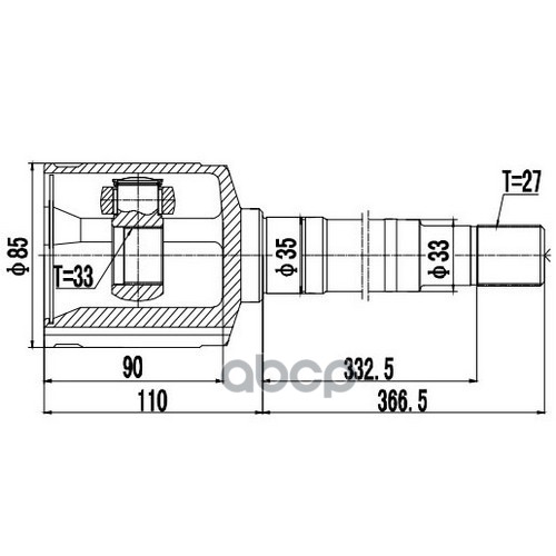 

ZIKMAR 'Z87633R ШРУС внутренний 1шт