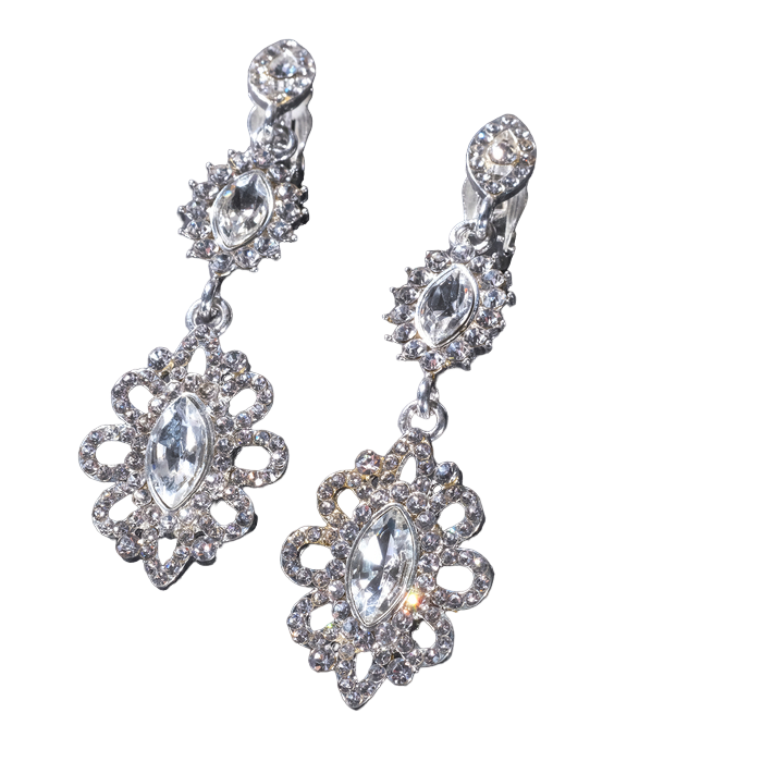 

Клипсы подвески из металла Queen Fair, стразы