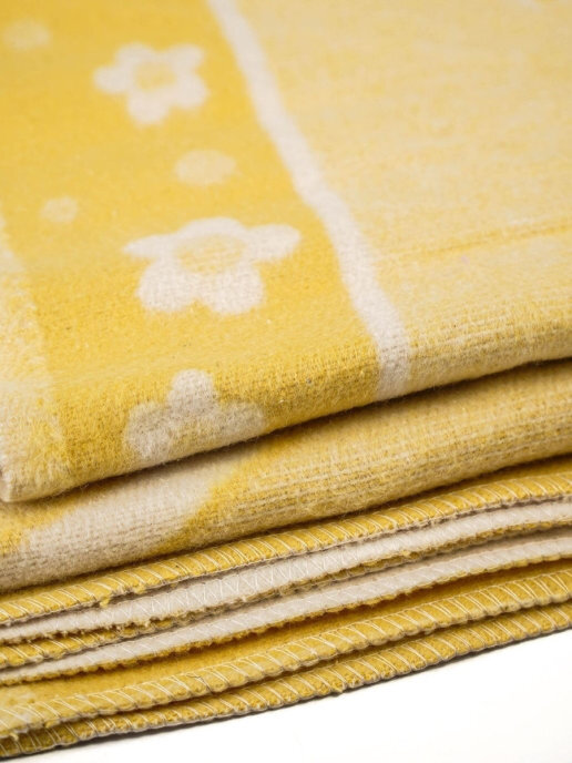 фото Одеяло детское mr. pled байковое размером 100х140, хлопок 100% желтое с рисунком mp00123