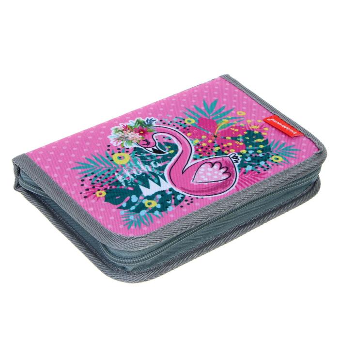 

Пенал 1 секция Erich Krause Rose Flamingo, 135 х 205 х 30 мм, с наполнением, 18 предметов, Разноцветный