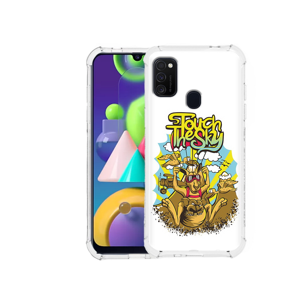 

Чехол MyPads Tocco для Samsung Galaxy M21 нарисованное кенгуру комикс (PT147110.591.505), Прозрачный, Tocco