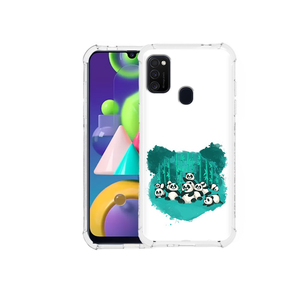 Чехол MyPads Tocco для Samsung Galaxy M21 нарисованные панды (PT147110.591.508)