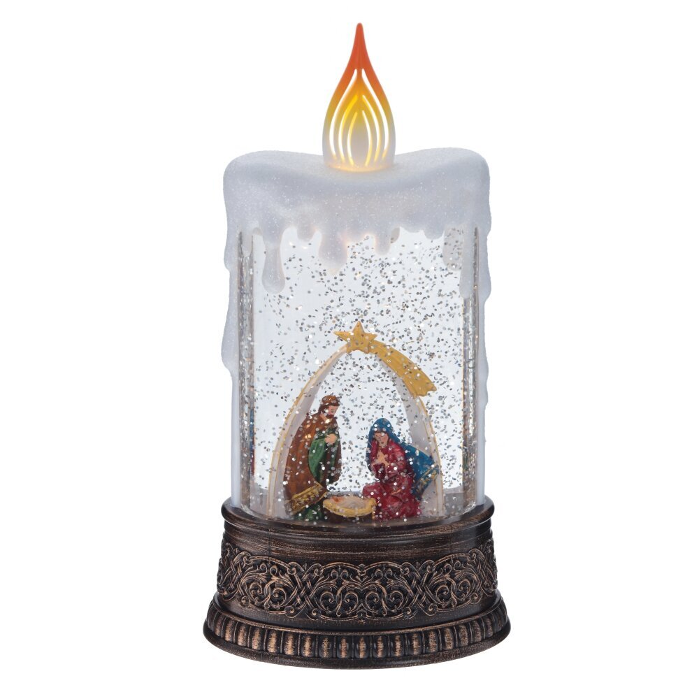 

Статуэтка Flando "Свеча" с подсветкой (батарейки, USB), Д12 Ш12 В25 см, 796163, Коричневый