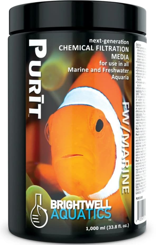 фото Brightwell aquatics purit наполнитель для фильтра для химической очистки воды 1000 ml