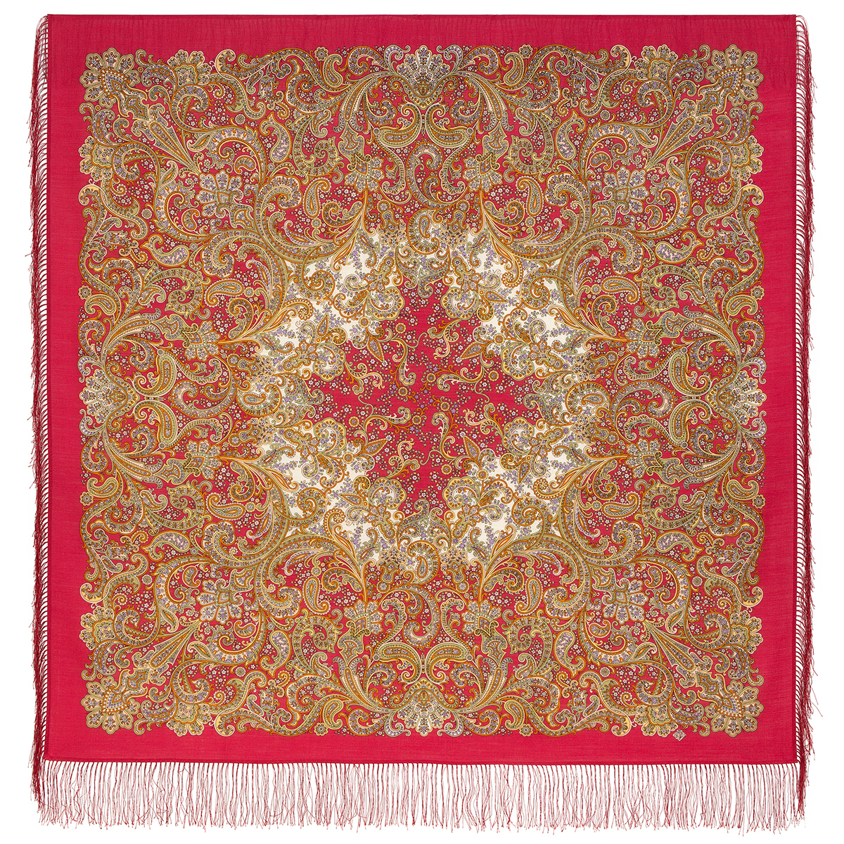 Платок женский Павловопосадский платок 1997 разноцветный