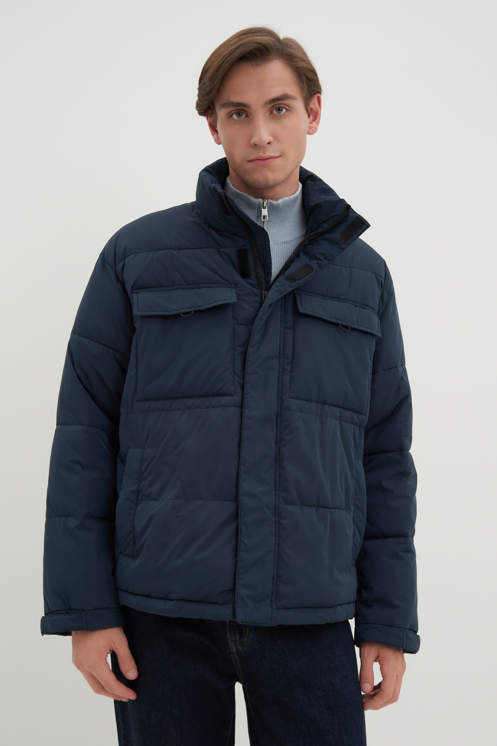 

Куртка мужская Finn Flare FWD21021 синяя 2XL, Синий, FWD21021