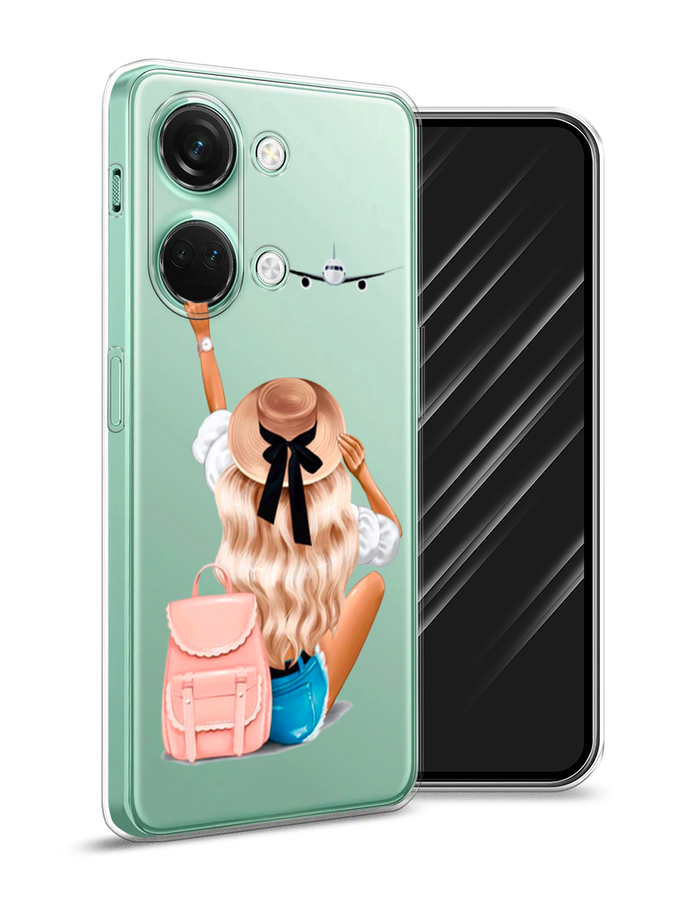 

Чехол Awog на OnePlus Nord 3 "Автостопом самолетом", Бежевый;белый, 154050-7