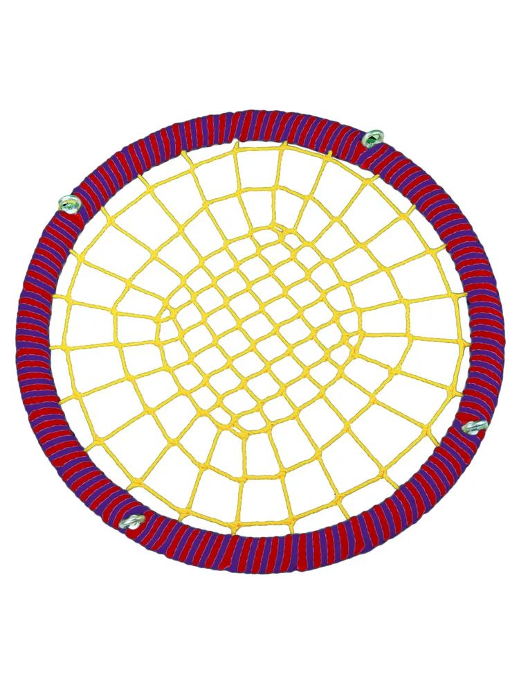 Качели-гнездо JINN ЦП/РГ/140/72/16/8/Ф/КР-Ж/КГ 140x140 см красный, синий, желтый