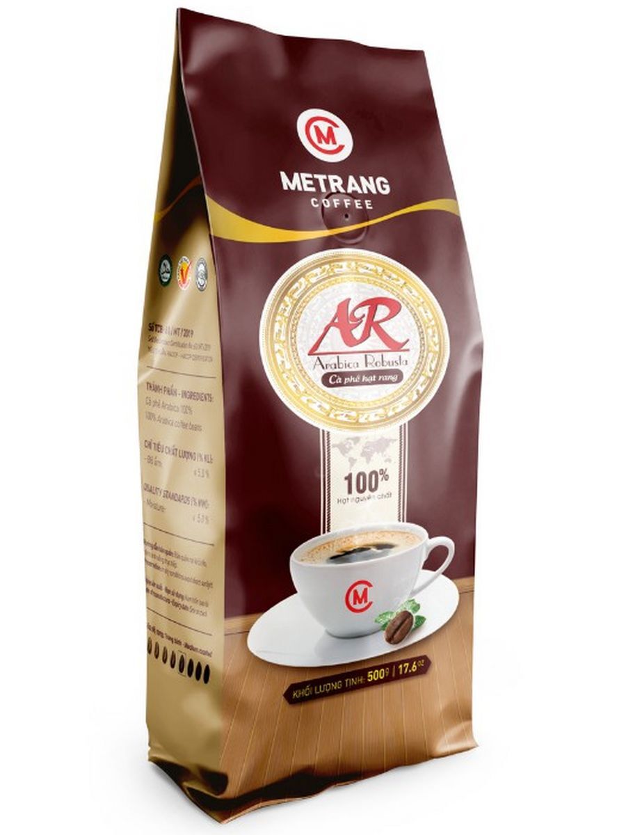 Кофе черный Me Trang Натуральный зерновой Арабика-Робуста 500 г
