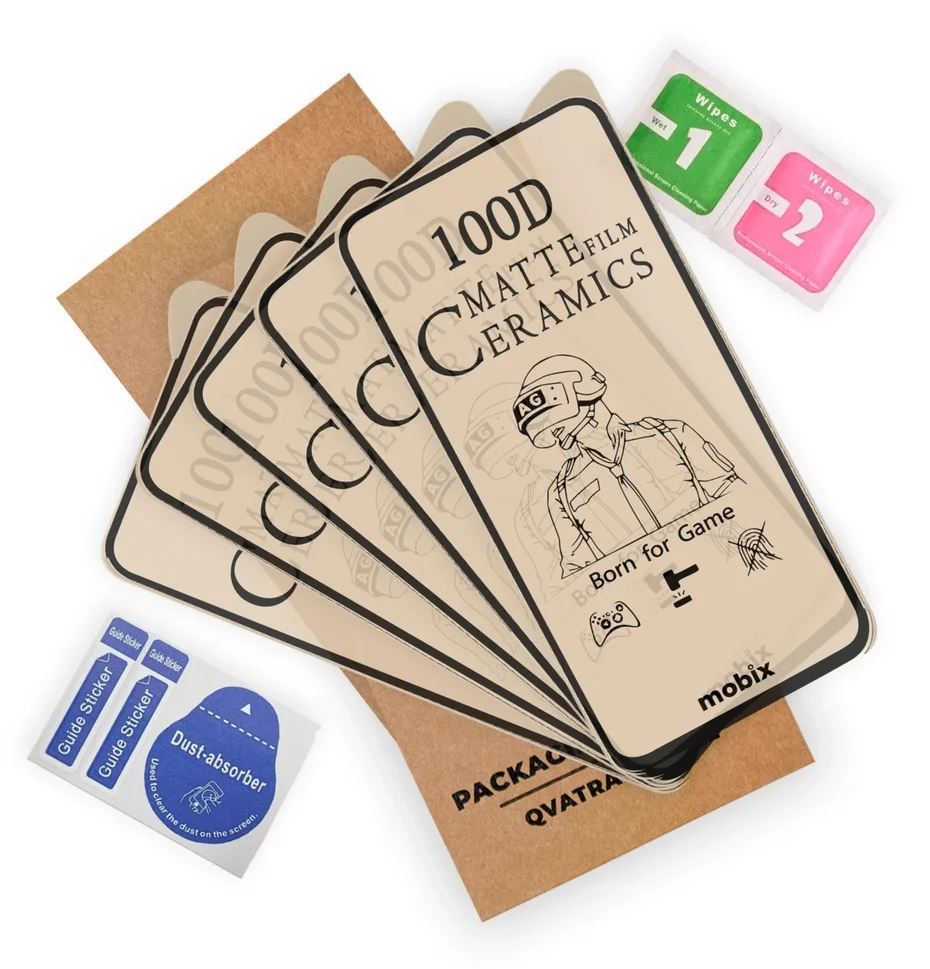 

Гибкое защитное стекло Matte Ceramics для Poco X3 NFC/Комплект 5 шт/100D