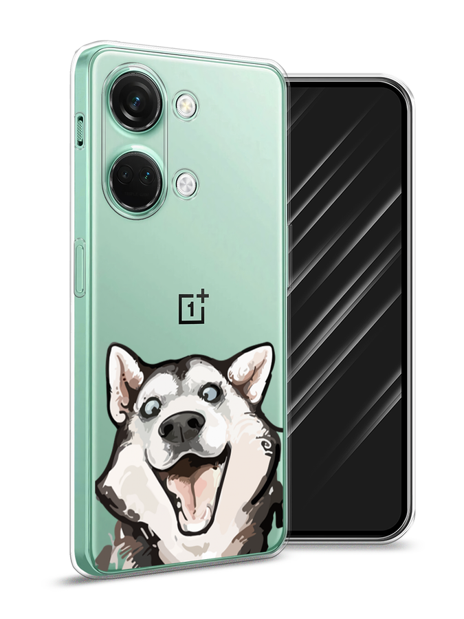 

Чехол Awog на OnePlus Nord 3 "Радостный хаски", Белый;голубой;черный, 154050-1