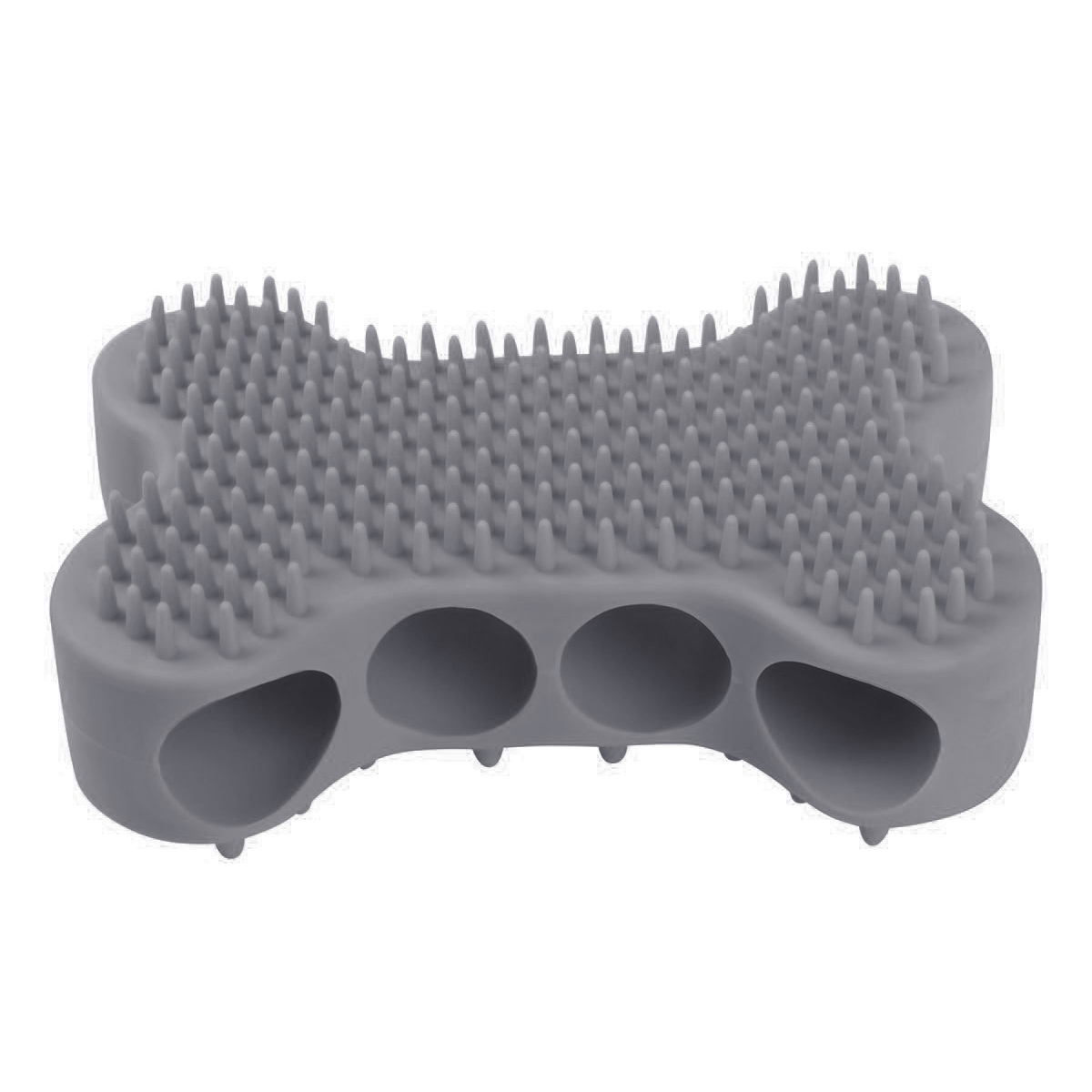 Щетка для мытья животных STEFAN массажная, серый, силиконовая