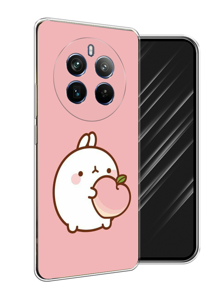 

Чехол Awog на Realme 12+ "Кролик с персиком", Розовый;бежевый, 2516350-1