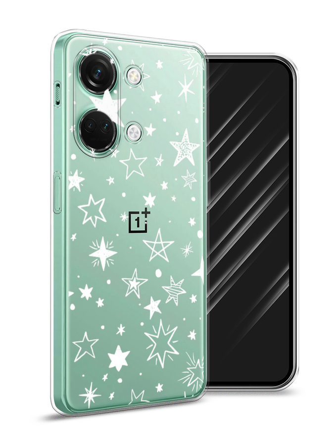 

Чехол Awog на OnePlus Nord 3 "Звездочки графика белая", Прозрачный;белый, 154050-7