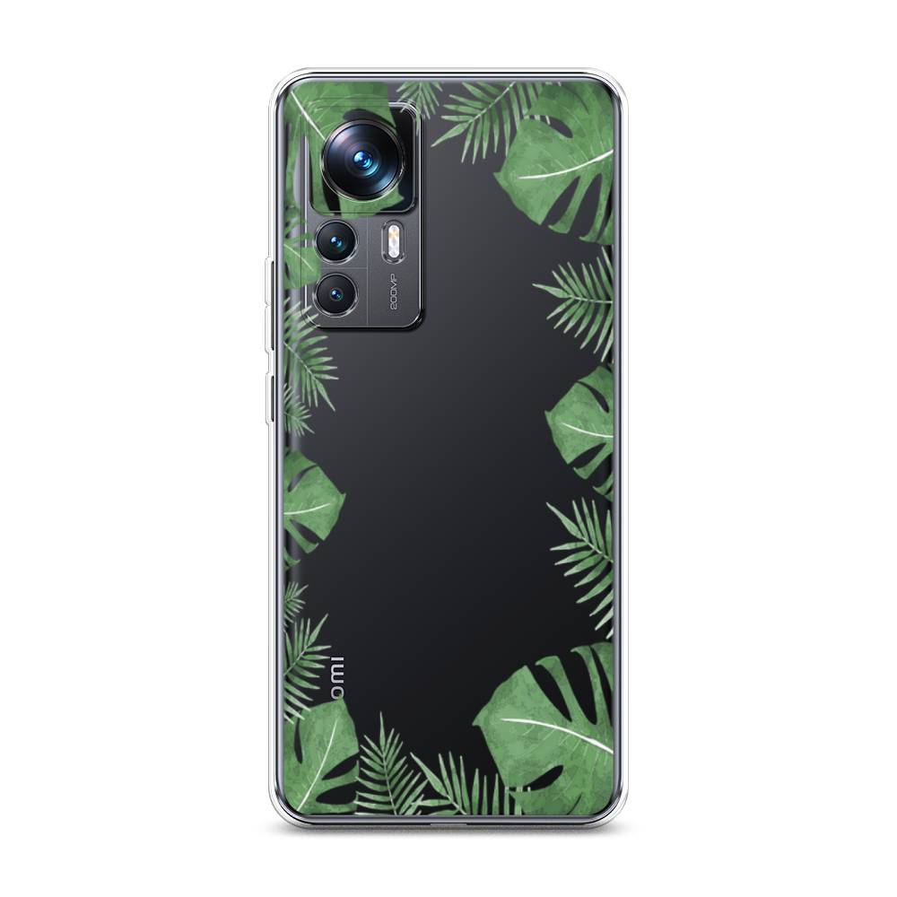 

Чехол Awog на Xiaomi 12T Pro / Сяоми 12T Про "Листья папоротника рамка", Зеленый