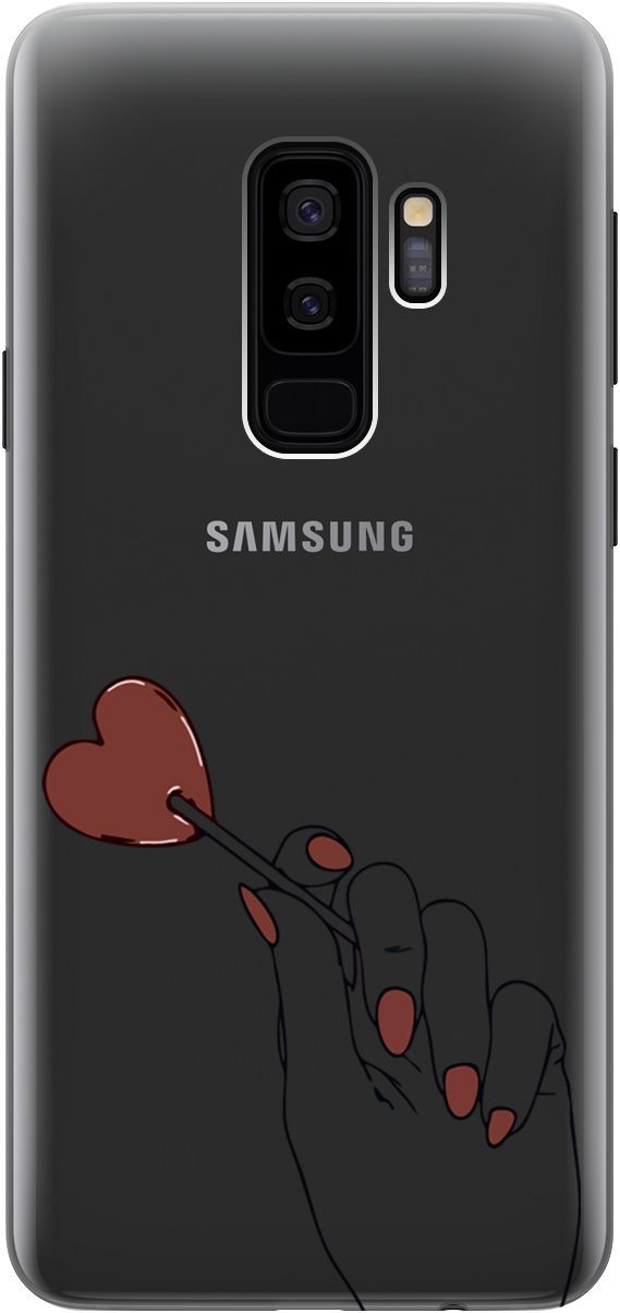 

Чехол на Samsung Galaxy S9+ с принтом "Heartbreaker" прозрачный, Прозрачный;красный, 1803