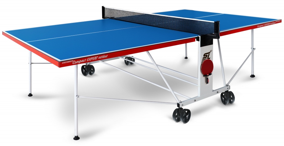 фото Теннисный стол start line compact expert outdoor синий (с сеткой)