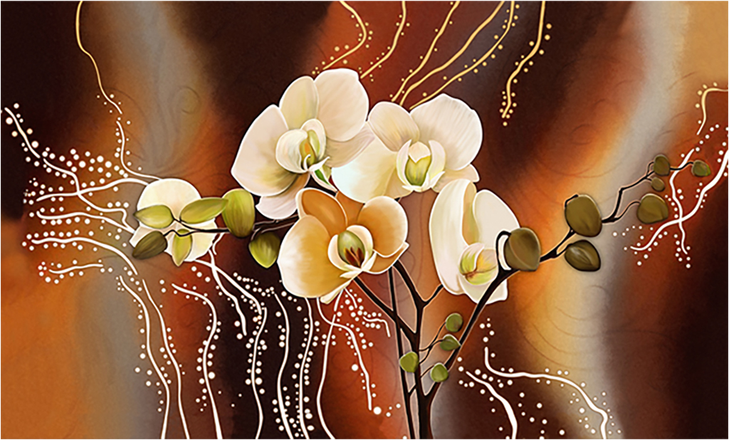 

Картина на холсте с подрамником ХитАрт Милые орхидеи 60x44 см, 1274