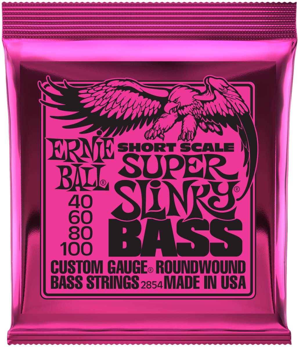 Ernie Ball 2854 Nickel Wound Slinky Super Short Scale 40-100 - Струны для бас-гитары