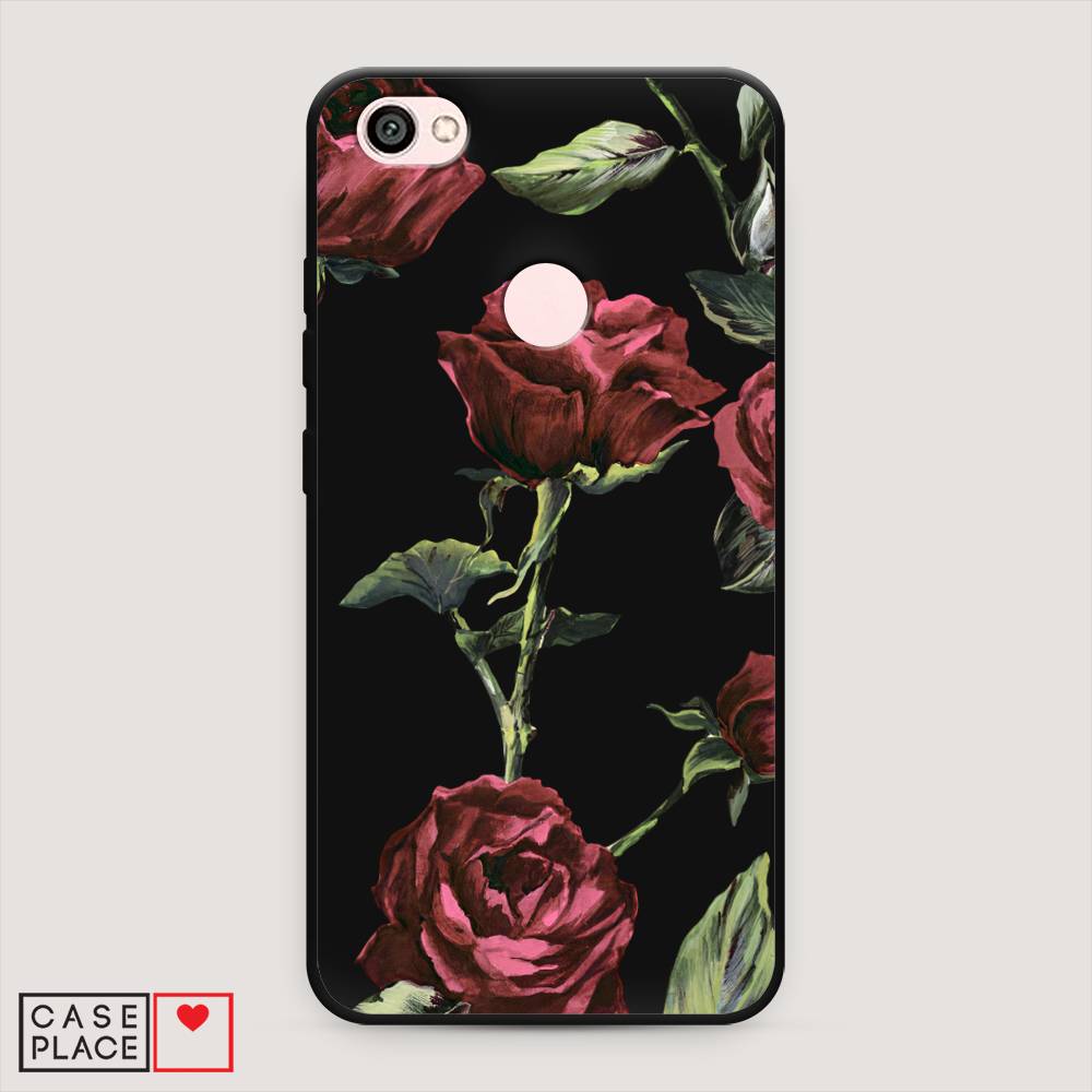 

Чехол Awog на Xiaomi Redmi Note 5A / Сяоми Редми Нот 5А "Бордовые розы фон", Красный