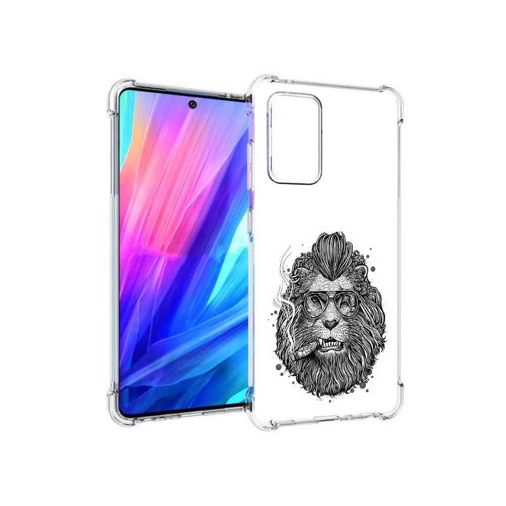 

Чехол MyPads Tocco для Samsung Galaxy A52 курящий лев (PT158660.526.432), Прозрачный, Tocco