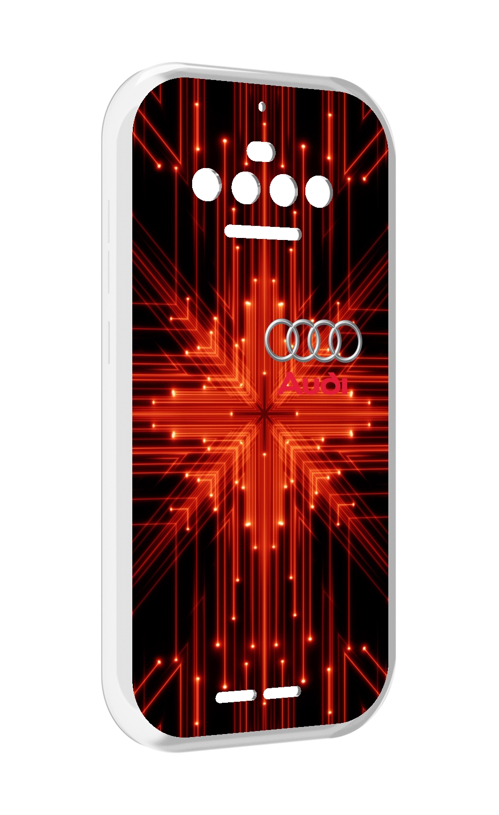 

Чехол MyPads Ауди-на-неоновом-фоне для Oukitel F150 R2022, Прозрачный, Tocco