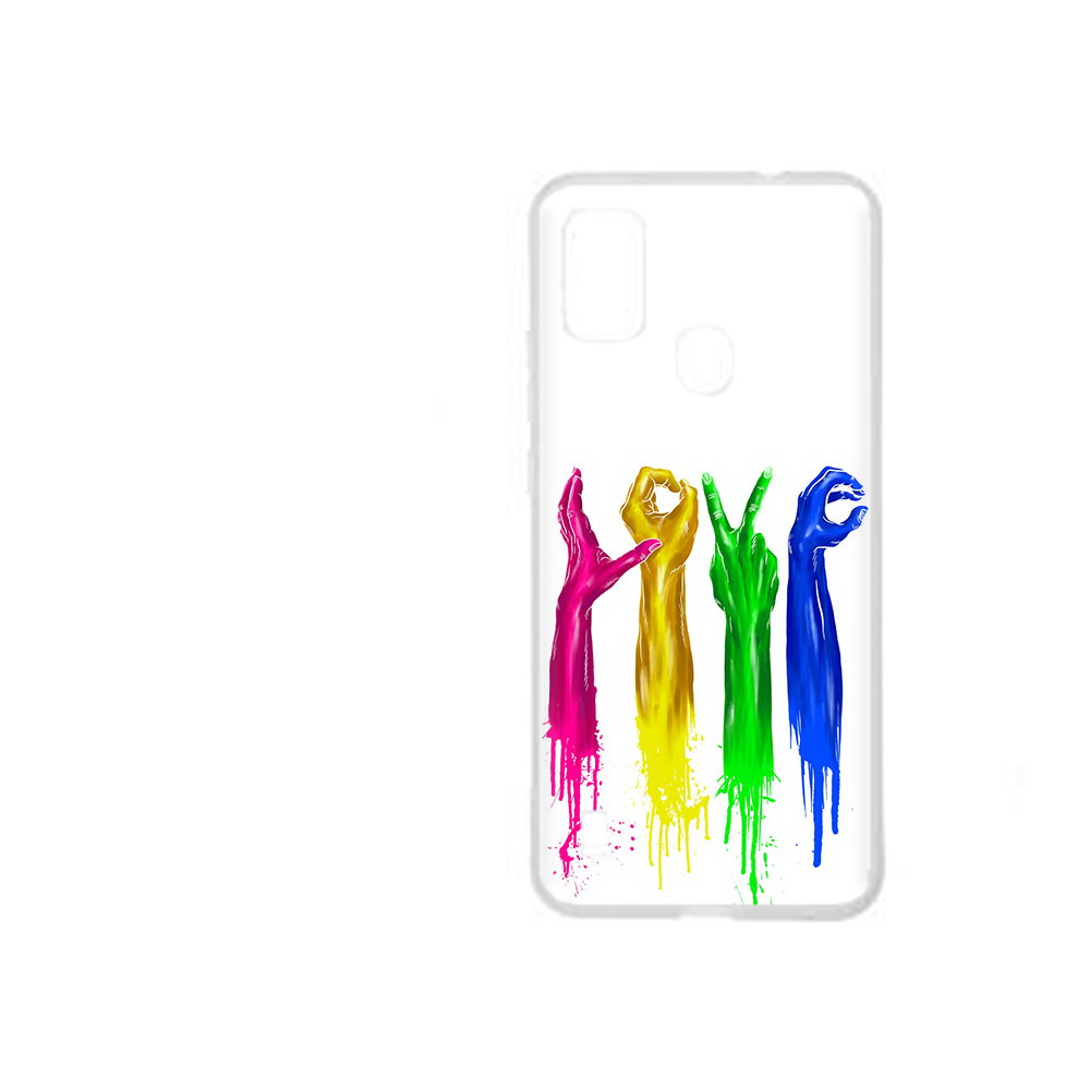 

Чехол MyPads Tocco для ZTE Blade A51 яркие руки love (PT160198.458.707), Прозрачный, Tocco