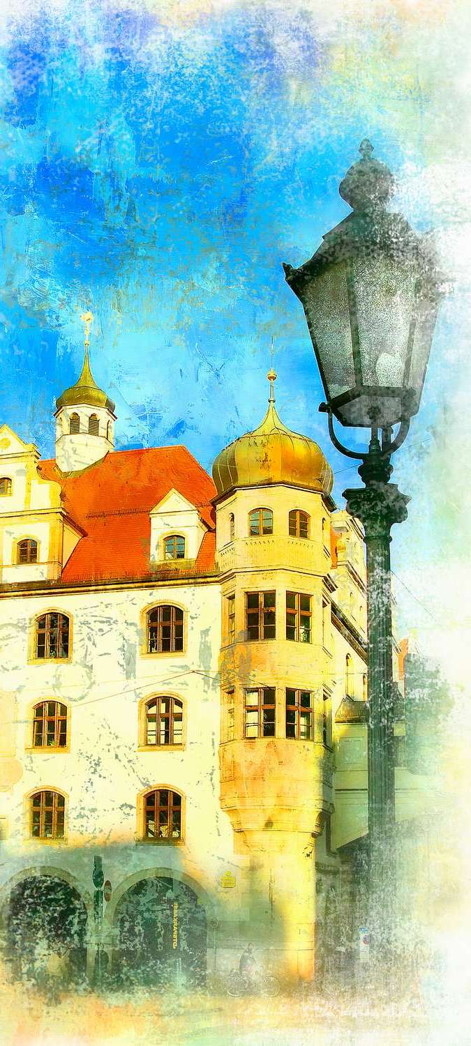 

Самоклеющиеся фотообои "Мюнхен", 90x200 см, эффект отраженный
