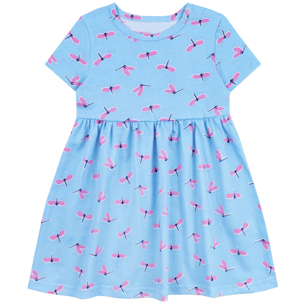 Платье детское YOULALA Стрекозы, голубой; розовый, 104