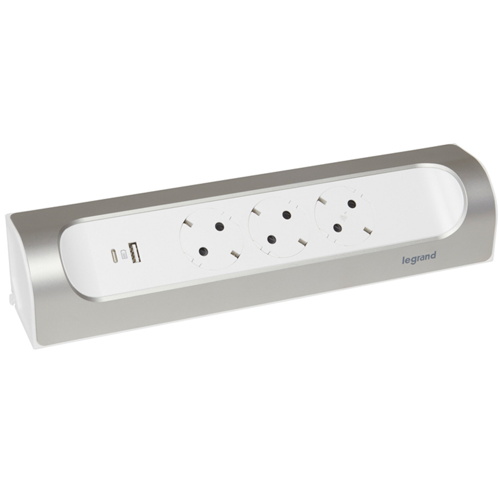 

Legrand Колодка разборная угловая Legrand Revolution Комфорт, 3 розетки с заземлением и