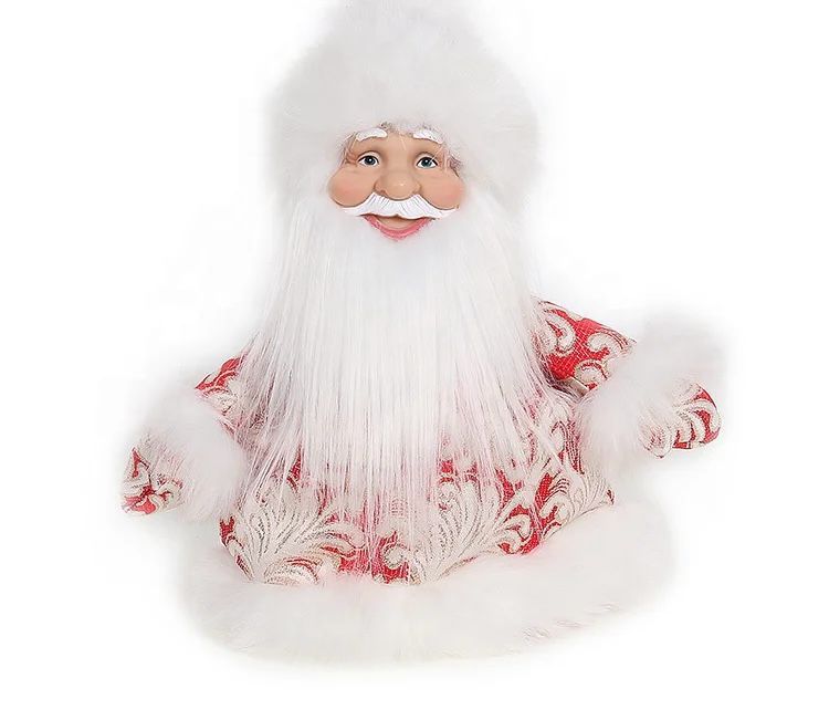 новогодний мешок для подарков Дед Мороз красный, на молнии, вместимость до 1кг.