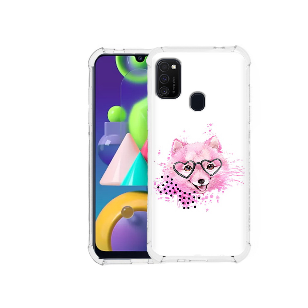 

Чехол MyPads Tocco для Samsung Galaxy M21 розовый волченок (PT147110.591.585), Прозрачный, Tocco