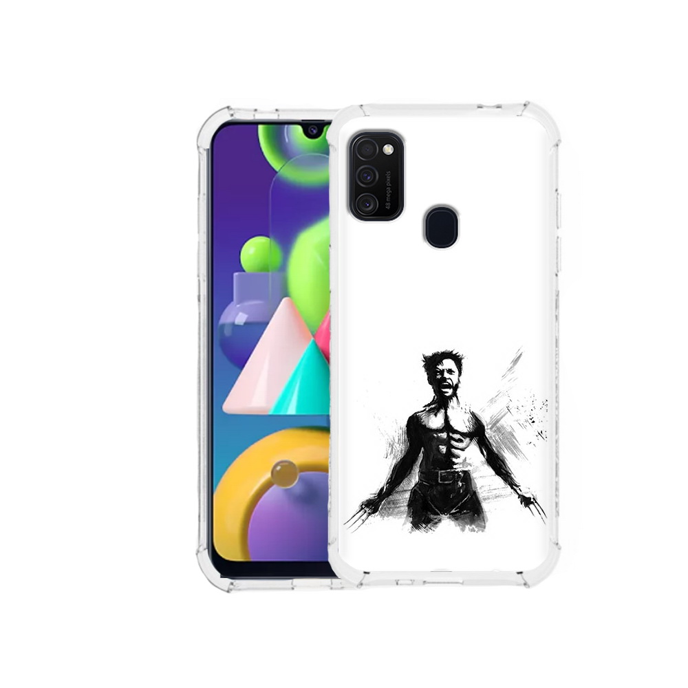 

Чехол MyPads Tocco для Samsung Galaxy M21 росомаха (PT147110.591.587), Прозрачный, Tocco