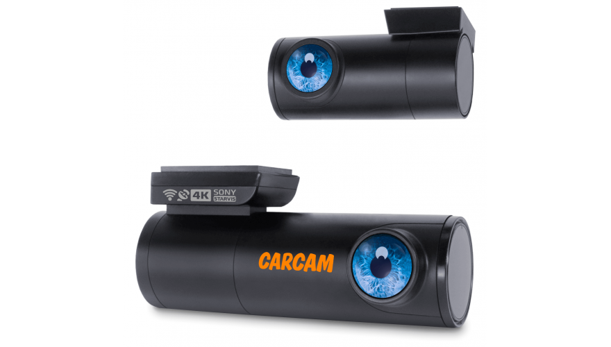 фото Двухкамерный 4к-видеорегистратор с модулями wi-fi и gps carcam c4
