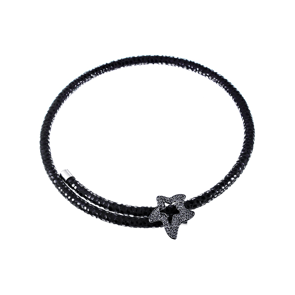

Чокер из серебра/натуральной кожи с фианитом 40 см Element47 84N0012BK_KL_KJ_001_WG, 84N0012BK_KL_KJ_001_WG