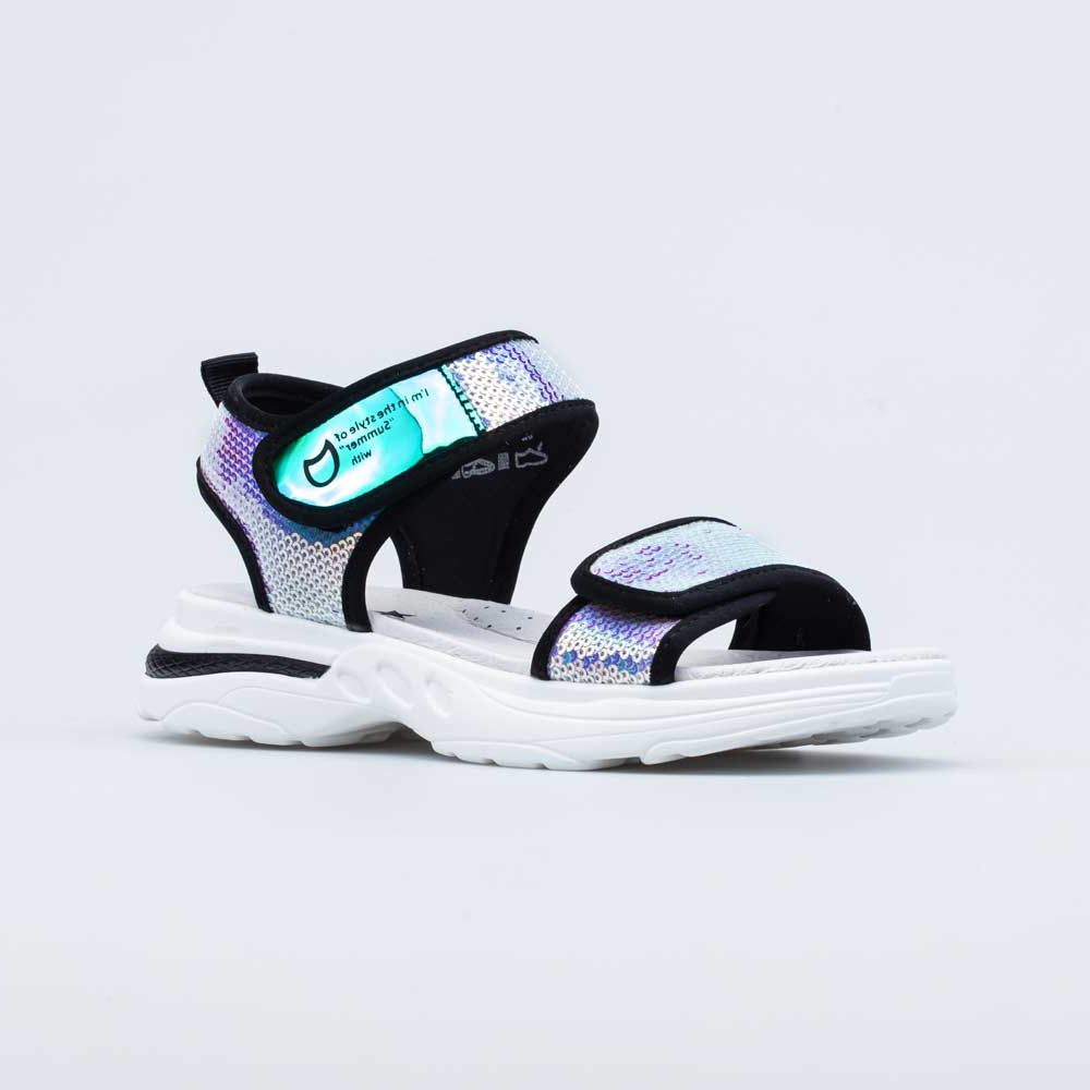 фото Сандалии для девочек котофей 721006-71 серебристый р.36