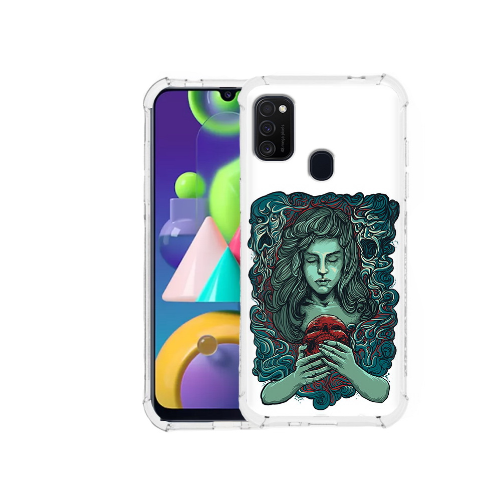

Чехол MyPads Tocco для Samsung Galaxy M21 спящая девушка (PT147110.591.619), Прозрачный, Tocco