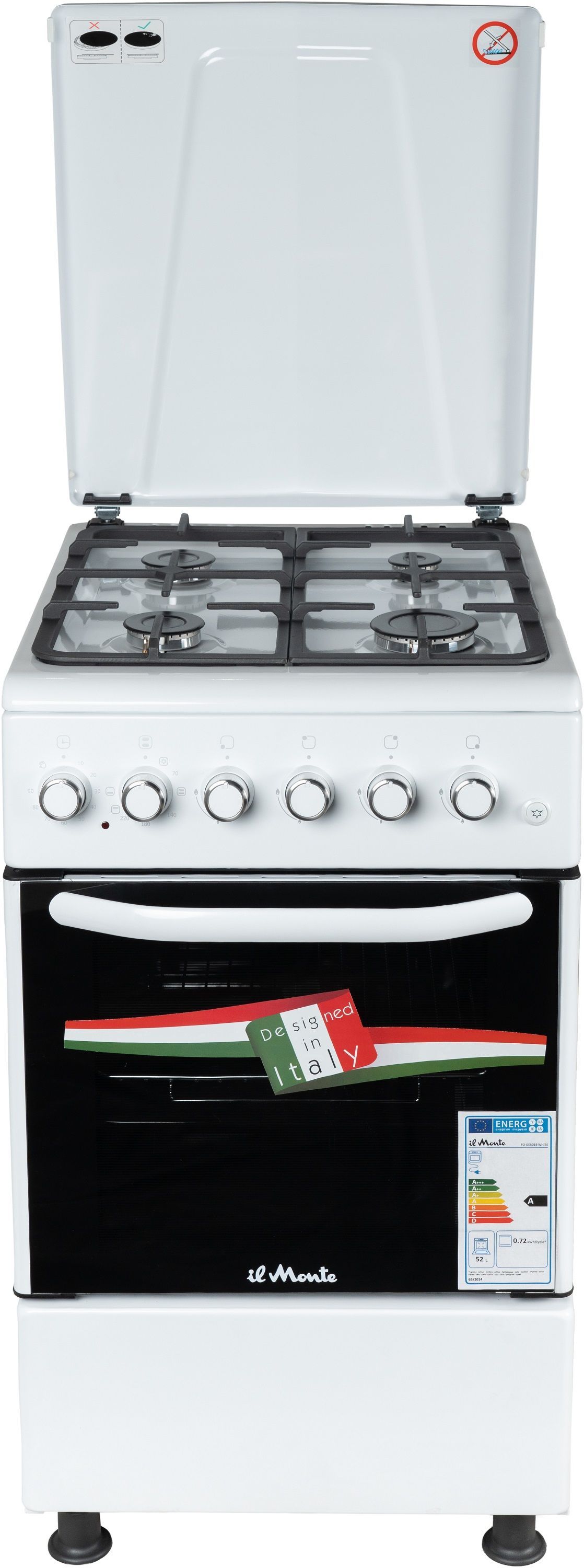 Комбинированная плита il Monte FO-GE5019 белый
